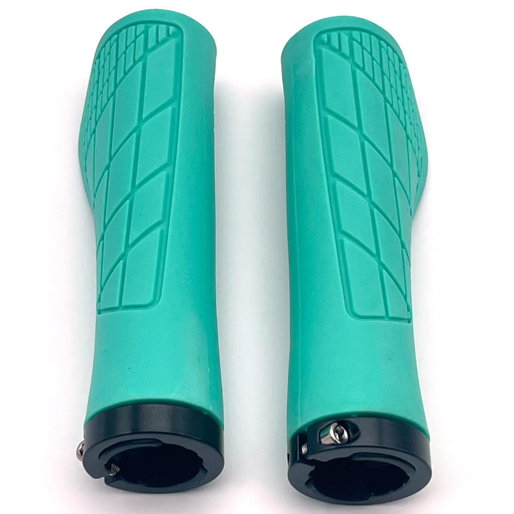 LEXOR Handlebar Aluminum Mountain Hybrid Ergo Celeste Grips, Caps, Bicycle, MTB, Bike, Bike, Grips,