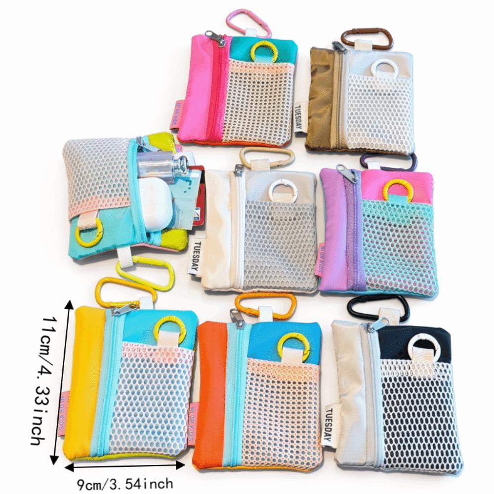 Minimalist Design Earphone Bag Zipper Key Pouch Practical Mini Canvas Pouch  Storage Use