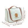 Travel Toiletry Bag Hanging Storage Embroidery Design Portable Cosmetic Bag Waterproof Polyester