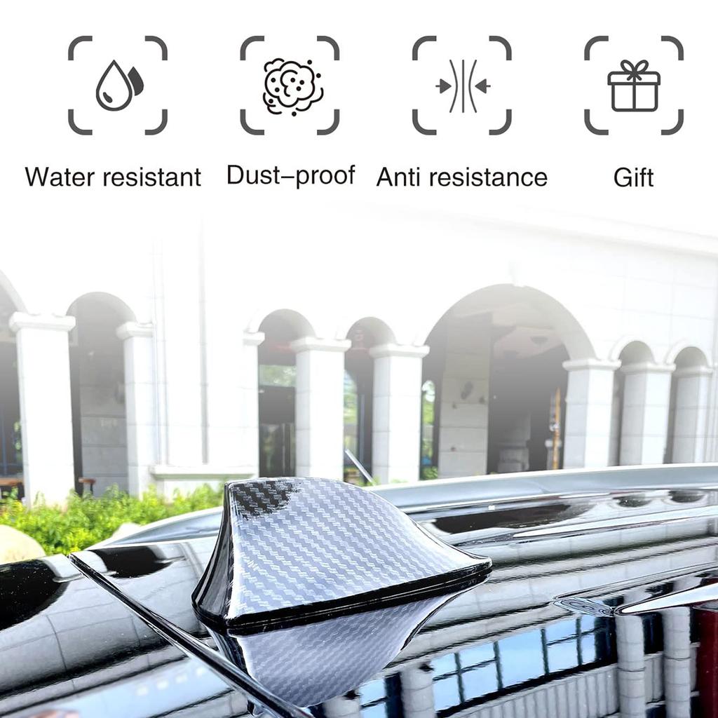 Car Shark Fin Antenna Weather-proof Fin Shape Auto Roof Aerial Base Self Adhesive Radio Signal Base Universal Fin Antenna Cover