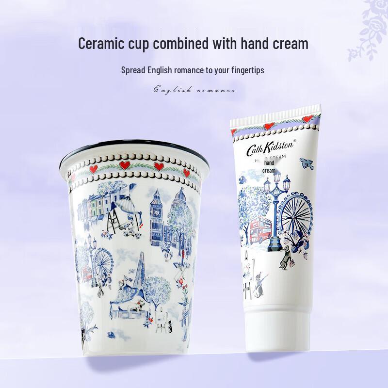 CATH KIDSTON Vintage Refreshing Hand Cream & Ceramic Cup Gift Set