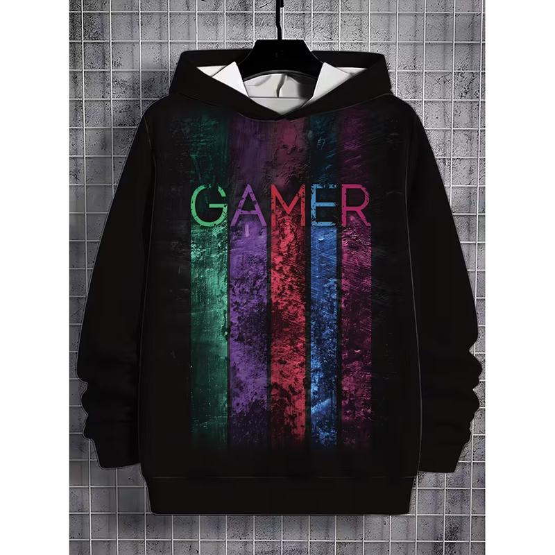 Cool Vintage Dragon Pattern Print Hoodie Men's Clothing Hip Hop Personality Streetwear Cow Stripe Funny Pullover Coat Novel