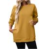 Women Winter Tops Women's Long Sleeve Sweatshirt Casual Crewneck Loose Fit Pollover Fleece Tops