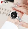 OFNS Light Luxury Women's Quartz Watch - Waterproof, Sunburst Dial, No Numerals 