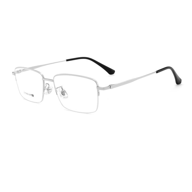 Ultra-light Men's Half-Frame Titanium Business Glasses