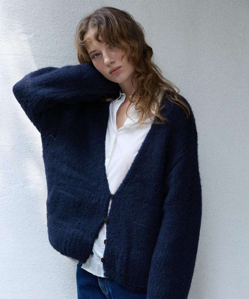 OPENDOORSTUDIO Paris Lettering Knit Navy