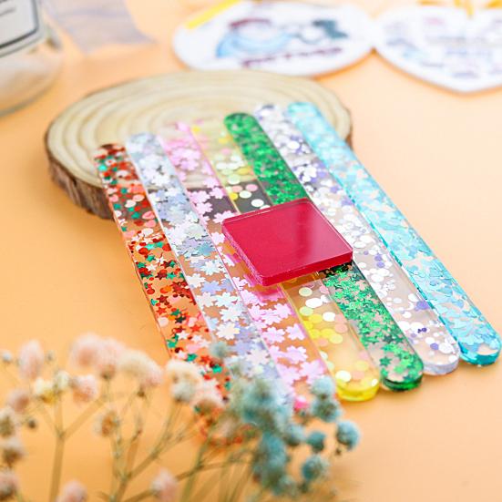 Practical BPA Free Burr-free Acrylic Mirrors Design Ice Lolly Stick for Home Popsicle Cudgel