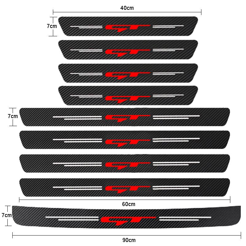 Auto Tür Sill Schutz Carbon Faser Schwelle Aufkleber Für Sonata Kia GT LINIE ELANTRA Sportage Stinger KX5 K3 K4 k5