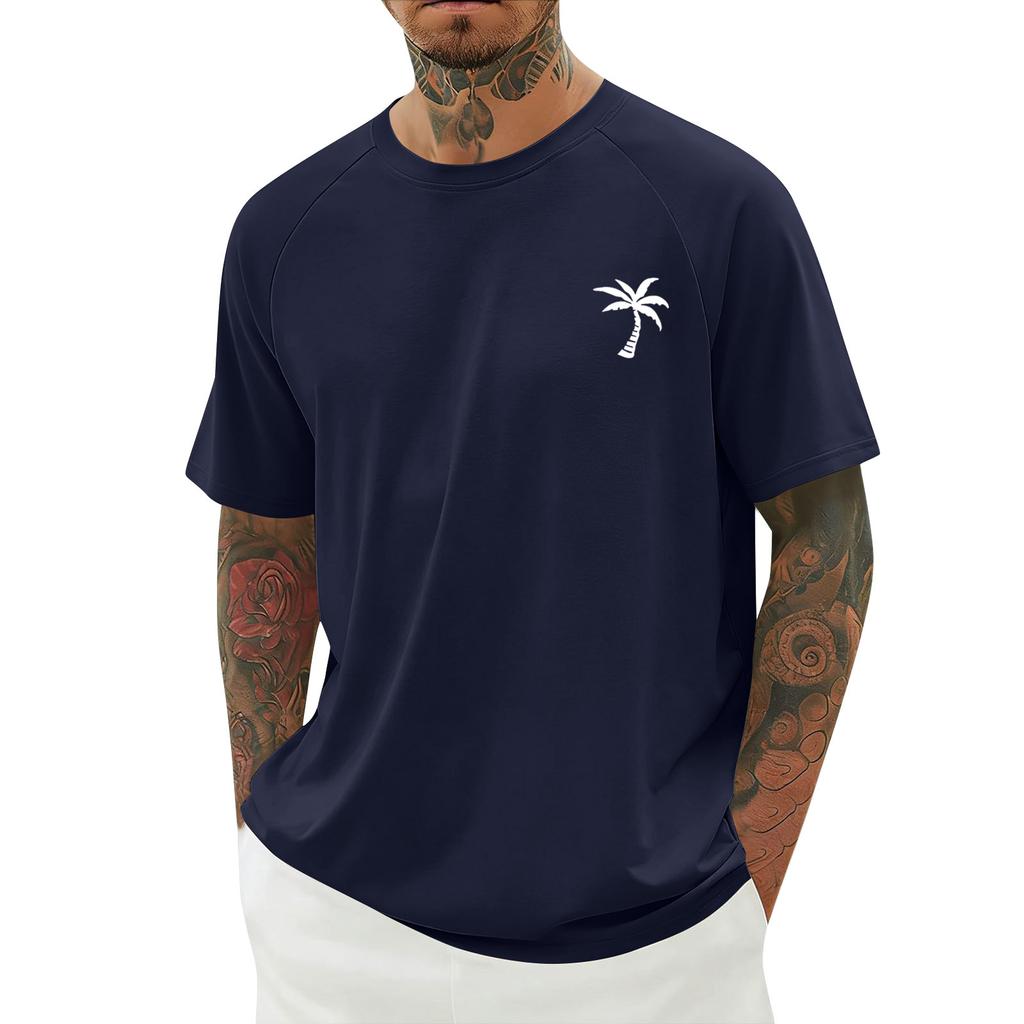 Herren Sommer Print Kurzarmhemd Herren Freizeit Modehemd