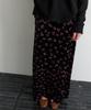 BCOMELY Rebekah Velvet Flower Long Skirt_Black