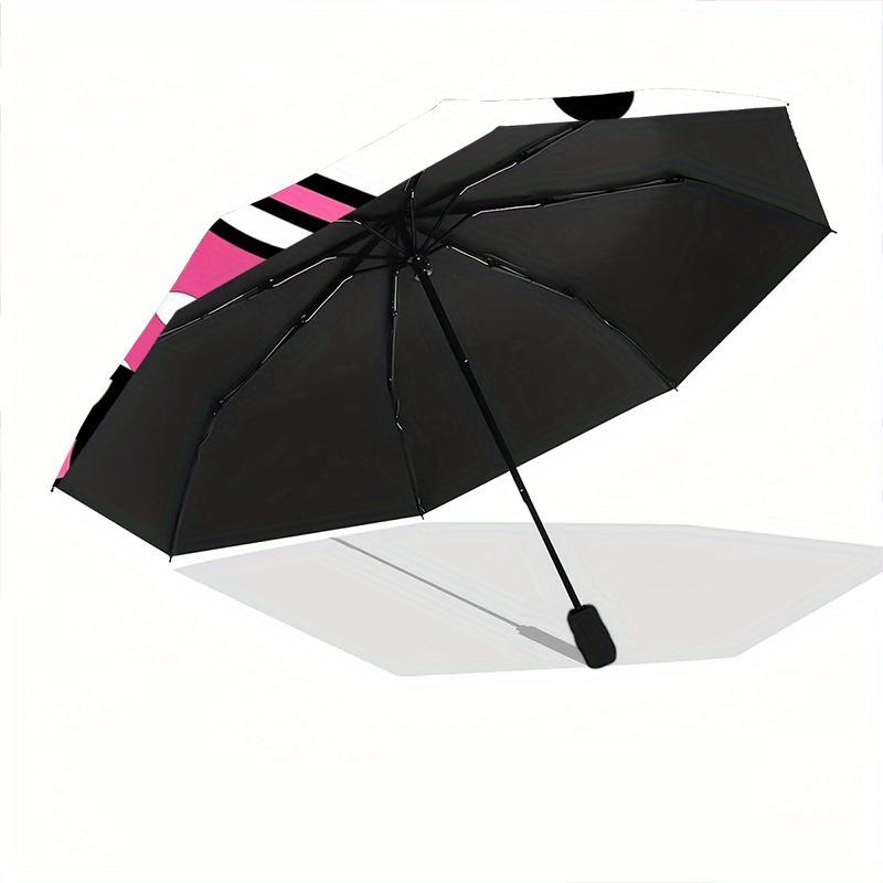 Hello Kitty & Butterfly Automatic Folding Cartoon Umbrella - 3 Folding Design, Vivid Cartoon Pattern, Suitable for Outdoor Activities, A Gift for Fans