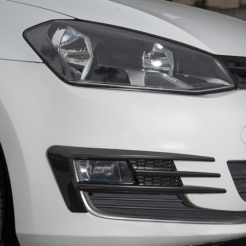 Pair Car Front Fog Light Grille Grill For VW Golf 7 MK7 GTI 2014 2015 2016 2017 Fog Lamp Lower Bumper Cover