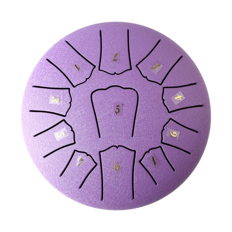 6-Inch 11-Note Steel Tongue Drum - Ethereal Drum for Beginners, Percussion Instrument & Children's Educational Toy