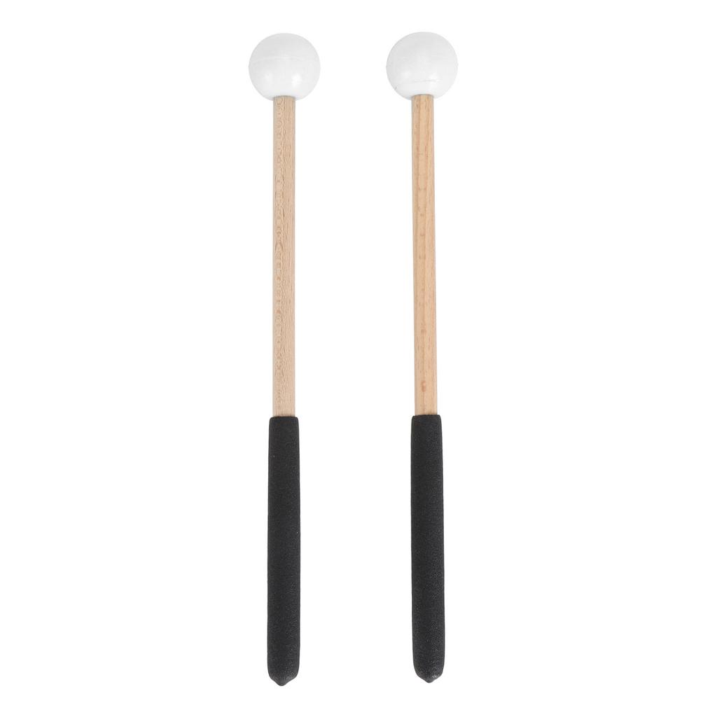 1 Pair Percussion Mallet Rubber and Maple Multifunctional Tongue Drum Mallet for Concert