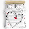 Colorful Butterfly Heart-Shaped 3pcs Bedding Set For Bedroom Double Bed Home Textile Duvet Cover Quilt Cover Pillowcase