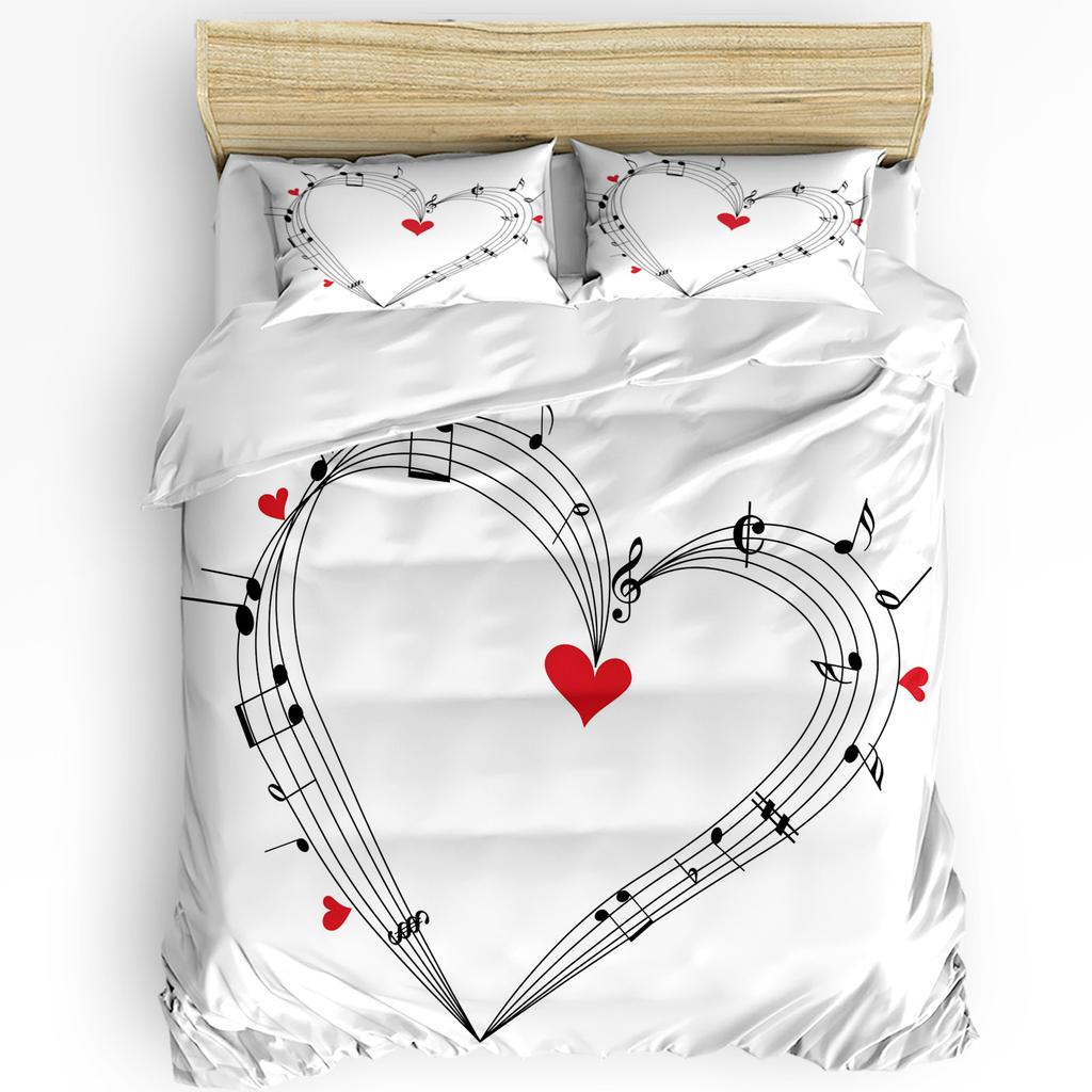Colorful Butterfly Heart-Shaped 3pcs Bedding Set For Bedroom Double Bed Home Textile Duvet Cover Quilt Cover Pillowcase