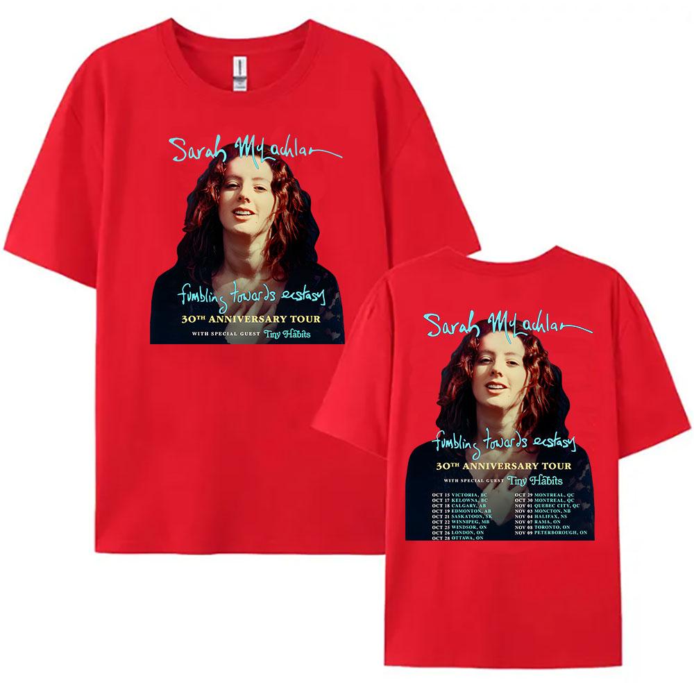 FUMBLING TOWARDS ECSTASY 30TH ANNIVERSARY TOUR 2025 Tshirt Sarah McLachlan Graphic Tshirt Summer Women Cotton T Shirt Print Tee S