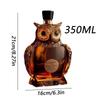 Whiskey Decanter Bottle 350ml Owl Shape Vintage Wine Decanter Glass Bottle for Father Boyfriend Grandfather Uncle Men Dad