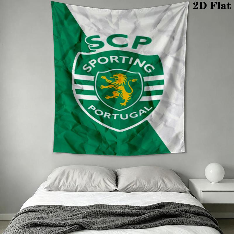 Sporting CP Wall Tapestry Aesthetic Wall Hanging Printed Fabric Blanket Decorative Tapestries for Bedroom Living Room Home Decor