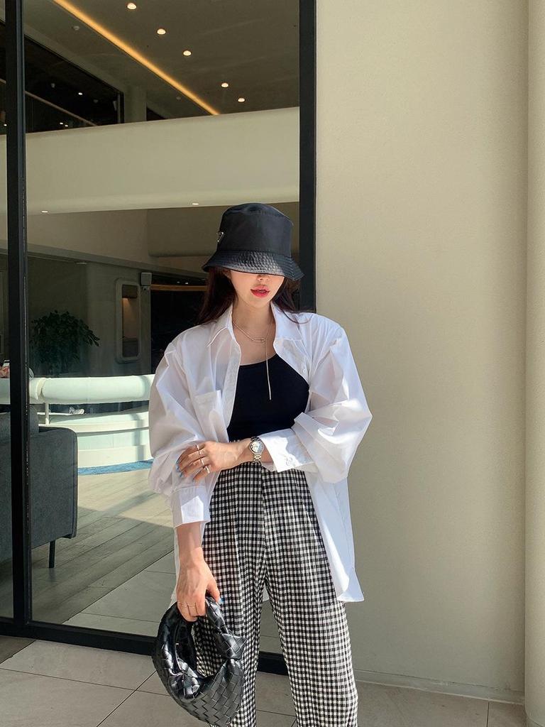 Korean Chic Stylish Women's Loose-Fit Shirt - Spring/Autumn Trendy BF Lazy Style