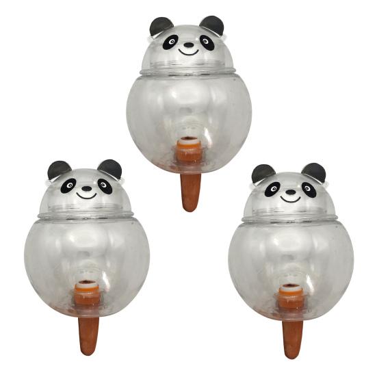 Yousheng 1/2/3Pcs Automatic Flower Watering Device Panda Design Self-Watering Planter Insert Soil Moisture Regulator Transparent Plant Waterer