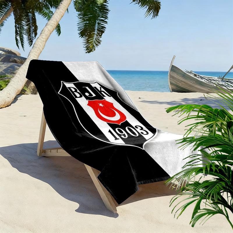 Asciugamano da Spiaggia Stampa Besiktas Gymnastics Club, Asciugamano Grande Morbido ad Asciugatura Rapida per Spiaggia Campeggio Nuoto