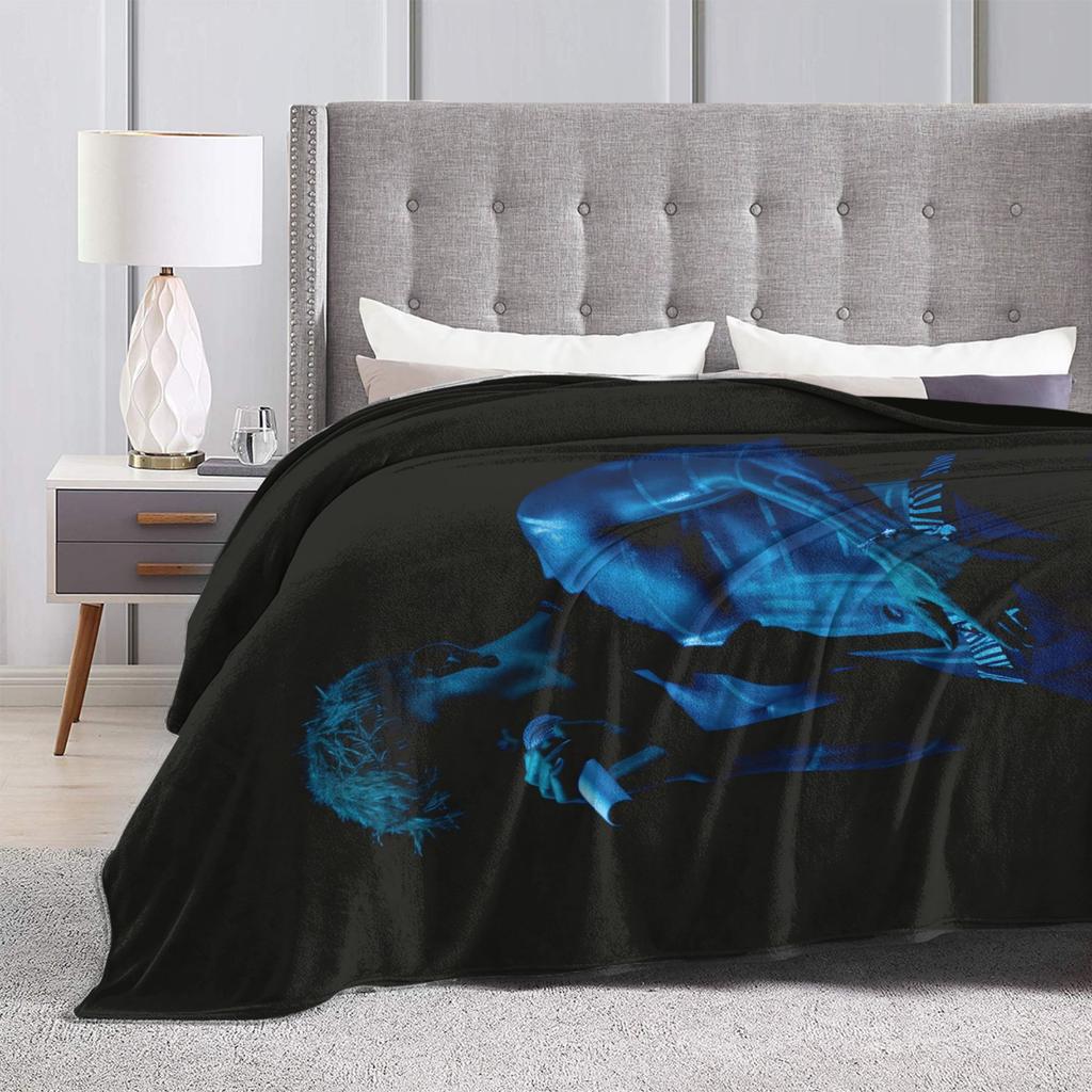 Couverture Chaude Douce Pique-nique Enfants MGK Lost Americana Tour 2025-2026 Couverture Jetée Couvre-lit en Flanelle pour Chambre à Coucher Canapé