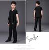Boys' Latin Dance Performance Tops: Long & Short Sleeve Training Wear for Summer & Autumn Competitions & Exams