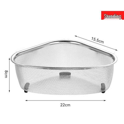 Cesta de Drenaje para Fregadero de Cocina y Estante de Almacenamiento de Alimentos de Acero Inoxidable