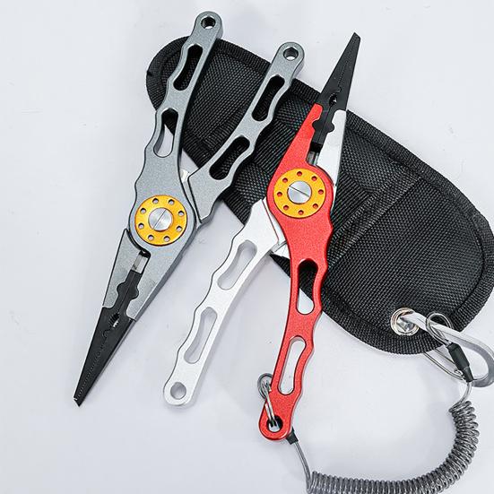 Aluminum Alloy Fishing Pliers Ergonomic Handle Portable Multifunction Ring Opener PE