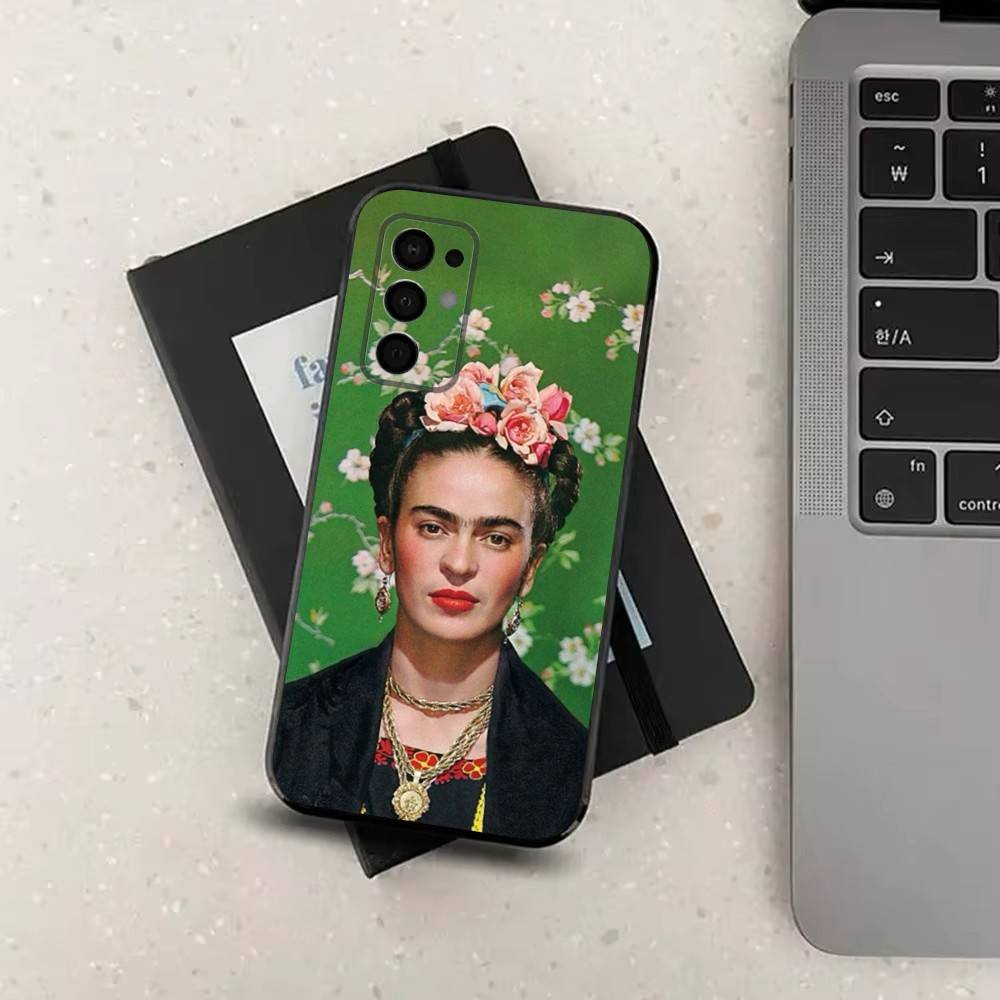 F-FridAS K-KaHlo-ES Artist For Samsung Galaxy A53,31,52,72,41,22,73,32,71,Note,J7,8,9,5G Soft Black Silicone Phone Case