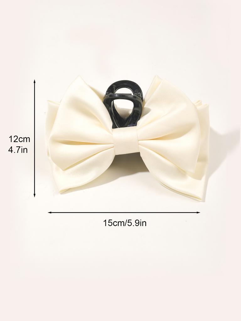 Fashion Satin Large Bow Hair Claw Clip for Women Korean Version Of Solid Color Butterfly Hair Barrettes Accessories Headwear