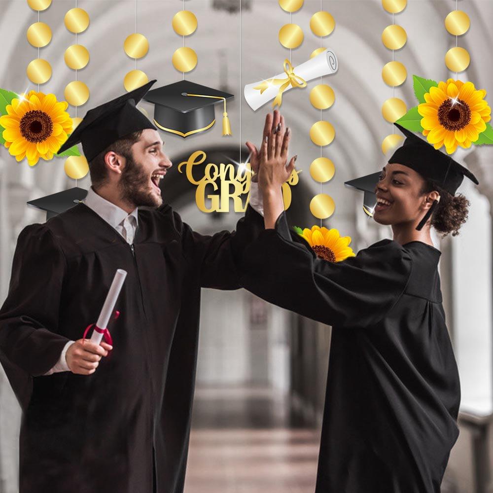 Graduation season celebration party decoration pendant, classroom background venue decoration arrangement car line pendant