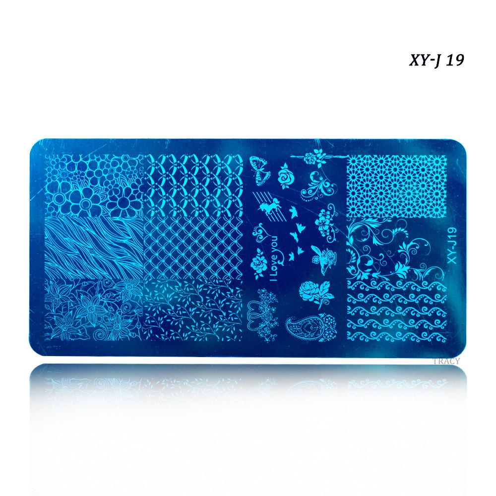 Nail Art Stamping Plates Stencils Lace Flowers Beauty Stamp Polish Printing Nail Art Templates