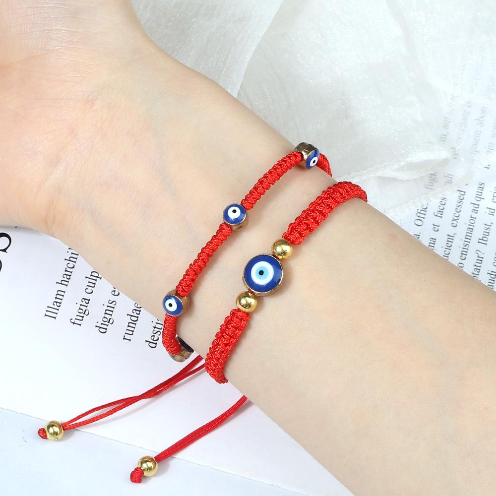 Bohemian Devil's Eye Nylon Rope Adjustable Bracelet Set
