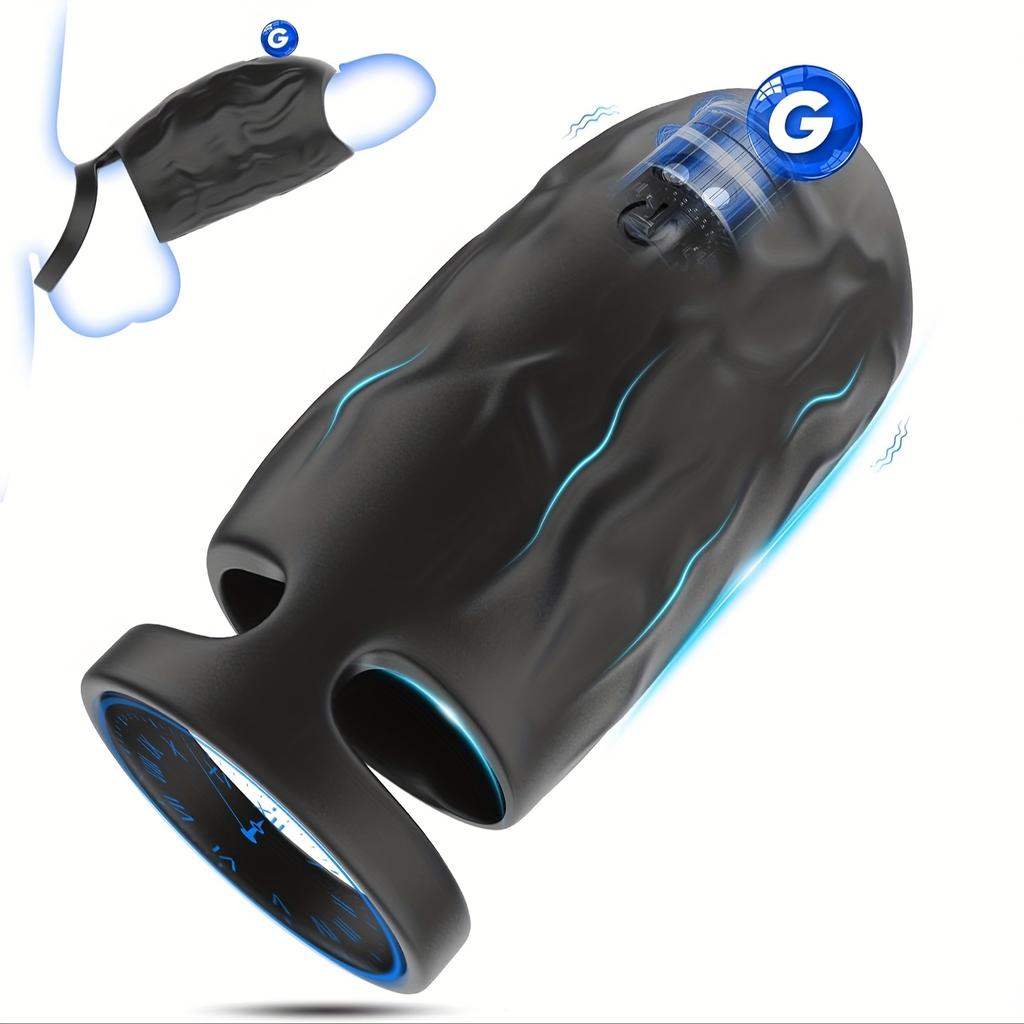 Male Vibrator Penis Sleeve Cock Ring Adult Sex Toys for Men Delay Ejaculation Penis Testicle Bondage G-spot Stimulation Couple