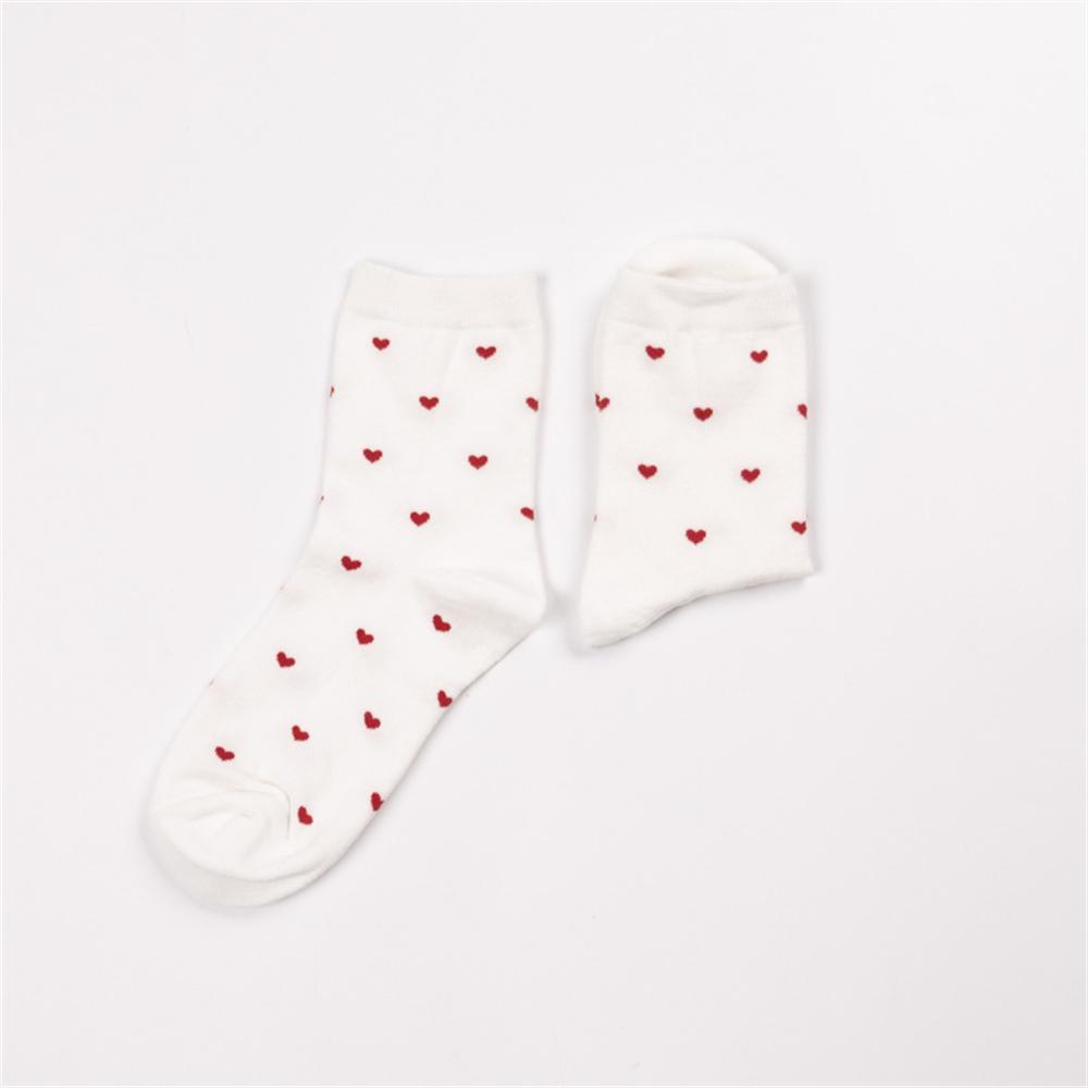 New Sweet Girls' Cute Little Love Heart Kawaii Beautiful Ladies Fashion Designer Art Socks Streetwear Dropship