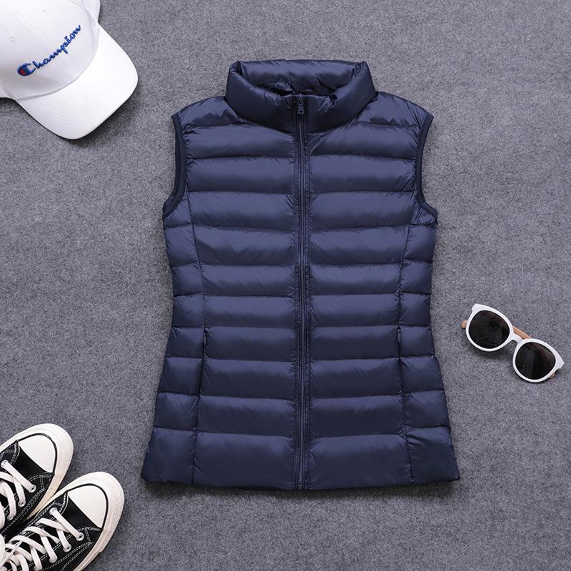 2025 Women's Lightweight Slim Fit Fashion Down Vest - Thin White Duck Down Jacket