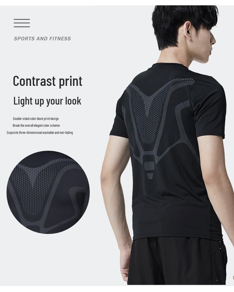 Men's Quick-Dry Sports Suit: Tight-Fitting Running & Basketball Three-Piece Set (Breathable Long Sleeve Top & Pants)