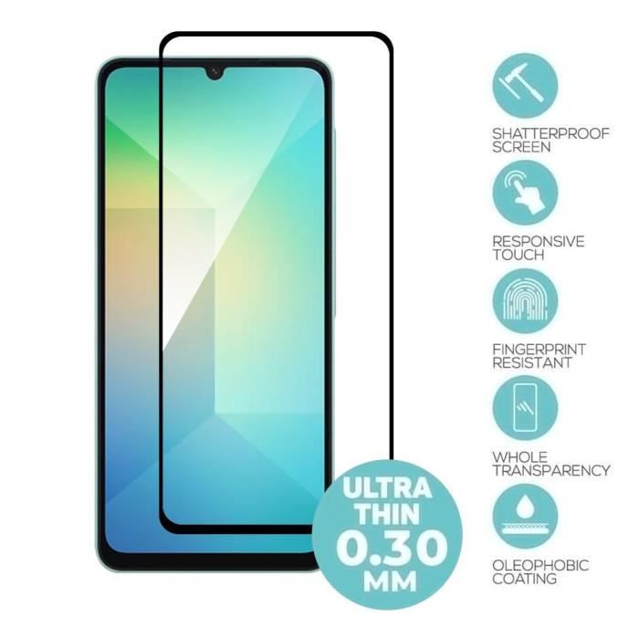 Film de protection en verre trempé - samsung - galaxy a06 - lot de 2 - 9h - anti-rayures - 0,3 mm