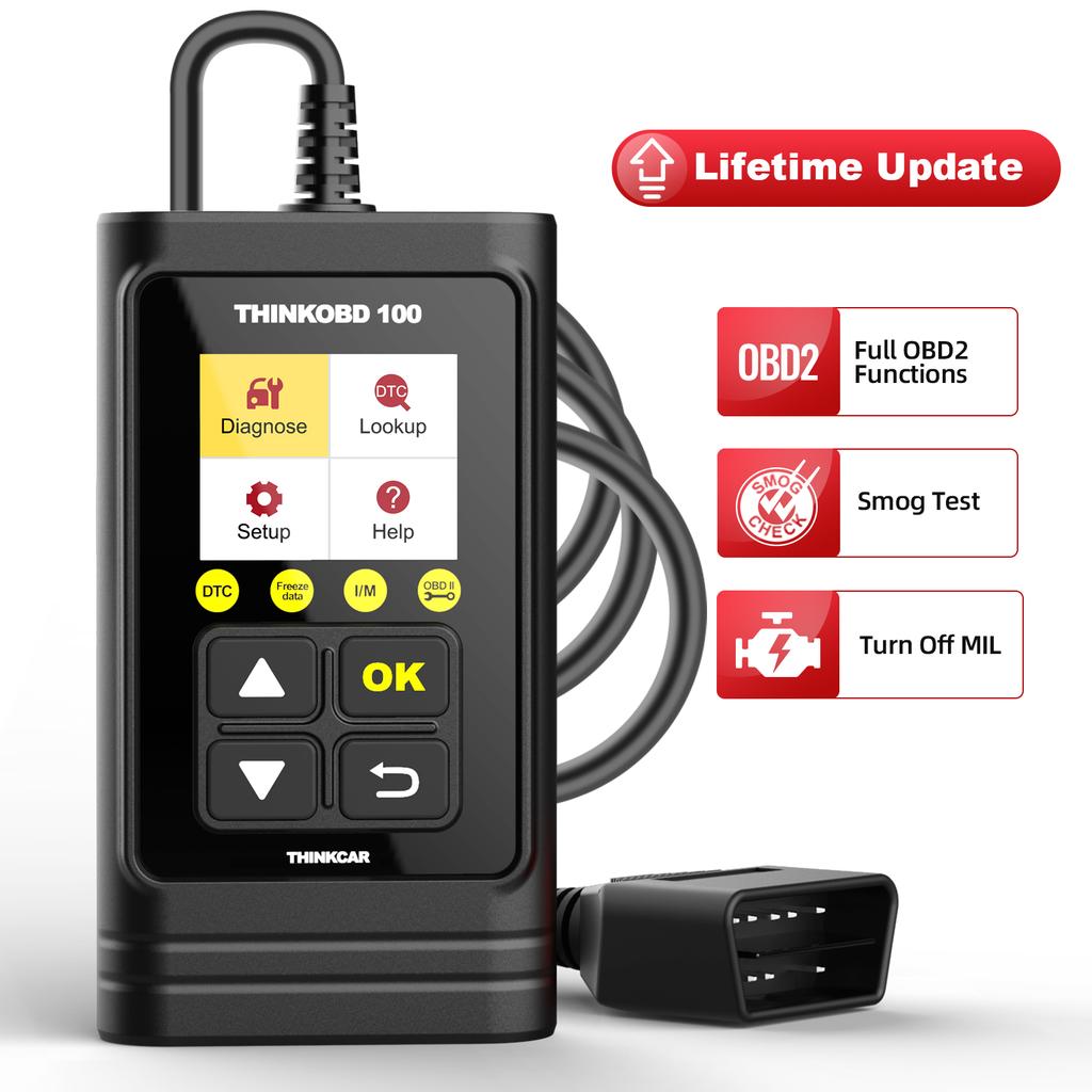 THINKCAR THINKOBD 100 Auto OBD2 skener Čtečka chybových kódů auta Vymazání kódu Test emisí 10 režimů OBD 2 funkce Autodiagnostika