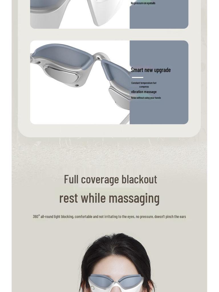 Grenzüberschreitender elektrischer Augenmassagegerät: Beheiztes Mikro-Vibrations-Augenpflege- und Schutzgerät