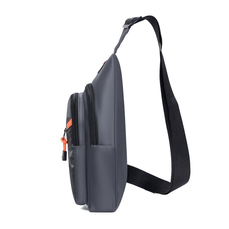 Pánská multifunkční taška přes rameno Messenger látková hrudní taška crossbody ležérní kabelka s otvorem pro sluchátka