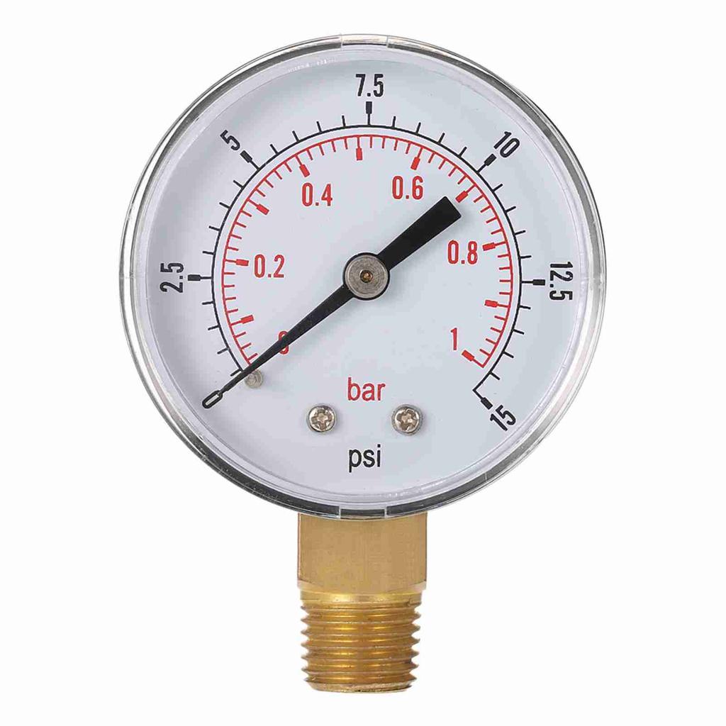 50mm Pool Filter Water Pressure Dial Hydraulic Pressure Gauge Meter Manometer 1 4  NPT Thread