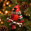 Christmas Tree Hanging Decorations Red Bird Ornament, Acrylic Decor for Holiday Gift Friends Holiday, Festive Pendant Home Party Fireplace, Lovers