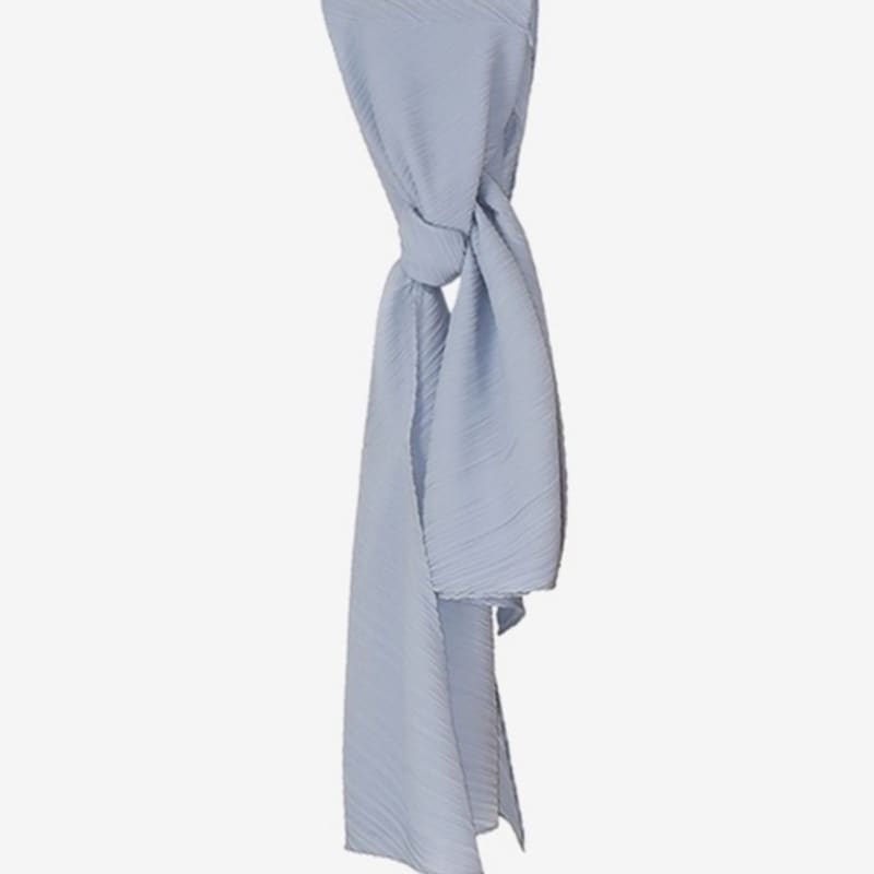 FINE PLEATS Pleated Big Scarf Sky Blue