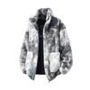 Winter New Lamb Wool Jacket Men Korean Youth Velvet Outwear Man Thick Warm Tie-Dye Parkas Fashion Male Loose Cotton-Padded Coat