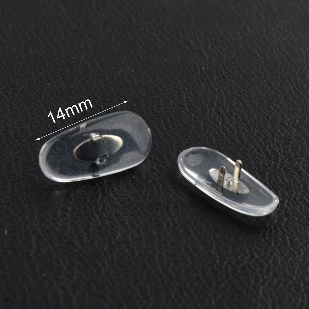 

100pcs(50pairs) Soft PVC Glasses Eyeglasses Nose Pads Optical Frame Repair Accessory Part Clip On Push In Insert Type Metal Core