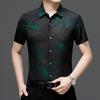 Men's Summer Hong Kong Style Loose Collar Top Men's Short Sleeved Shirt Men's Shirt