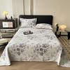 Vintage Style Floral Pattern 100% Cotton Bed Sheet Set Dark Color Flowers Luxurious Bedspread with Pillowcases Queen Bedding Set